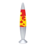 Global Gizmos 48850 16 Red & Yellow Lava Lamp/Silver Base