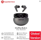 Global Version OnePlus Buds 4 True Wireless AI Call Noise cancelling Earphones (with code) SuperGLX Store (Trader)