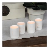Glossy Ceramic Tealight Holders (Set of 4) – LOVE
