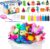 Glow in The Dark Water Gel Magic, Magic Elves Kit with 12 Creatures,Water Bead Sensory Squishy Toys for 3 Girls Boys,19PCS 3D Aqua Park Set Educational Toys for Kids Birthday Gift