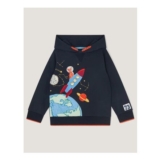 Glow in the Dark Space Graphic Hoodie Blue