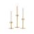 Gold Glass Candlestick Holders 3pcs