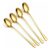 Gold Latte Spoons, Set of 4, Long Handle