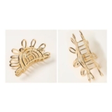 Gold Tone Metal Sun Claw Clip