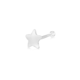 Golden Moments Sterling Silver Polished Star Nose Stud