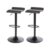 GoodHome Karonda Black Adjustable Swivel Bar Stool, Pack of 2