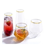Goodluck 48-Pack Clear Gold Plastic Cups