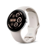 Google Pixel Watch 3 (45mm) Android Smartwatch. 24 Hour Battery – Silver Aluminium Case Porcelain Band – Wi-Fi (Delayed Dispatch)