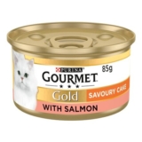 Gourmet Gold Savoury Cake Salmon Wet Cat Food 12x85g – £5.94 S&S Voucher