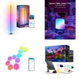 Govee Sale ( Smart Lights / Solar Lamps / Ceiling Lights / Table Lamp / Thermometer/ Hygrometer / Light Panels )