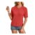 Grace Karin Knit Jumper, Lightweight Short Sleeve Top, Orange