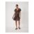 Grace V-Neck Mini Dress Natural Leopard Brown