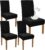 Granbest Premium Waterproof Dining Chair Covers Set of 4, Stretch High Back Chair Slipcovers for Dining Room, Washable Removable Chair Protector for Banquet, Kitchen, Party, Hotel (Black, Pack of 4)