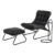 Grand Patio Sun Lounger for Garden, Garden Lounger with Side Table and Footstool