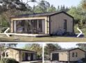 Granny Annexe ANGELA M (44 mm Cladding Insulation), 8.2×6.2 m (27x 20), 50 m²