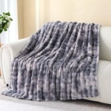 Gray Flannel Fleece Throw Blanket,Summer Bubble Blanket For Kids/Teens/Adults,Breathable Lightweight Plush For Bed/Sofa/Car/Airplane Use,100% Microfibre,60×80 (150x200cm)
