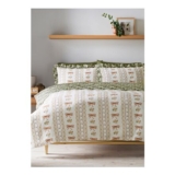 Green Bow Frill Duvet Set Single