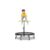 Green Costway 115cm Folding Trampoline with Adjustable Handrail