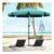 Green OUTSUNNY 2.7m Patio Umbrella with Crank, Ruffles