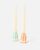 Green & Orange Striped Ceramic Candle Holders Set of Two