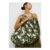 Green Palm Print Beach Bag