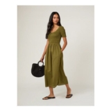 Green Ruched Zita Midi Dress ( Extra 15% off with Code )