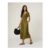 Green Ruched Zita Midi Dress ( Extra 15% off with Code )