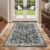 Green Vintage Rugs 80x150cm Washable Bedside Rug Low Pile Carpet Stain Resistant,Living Room Rugs, Soft Low Pile Oriental Carpet, Non Slip Traditional Carpets for Bedroom Kitchen Hallway, Gr