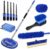 Greenfields Car Wash Brush Kit, Multi-Piece Vehicle Cleaning Set with Extendable Mop, 2-in-1 Sponge Squeegee, Microfiber Towel, Duster, Soft Brush & 5 Detailing Brushes for Cars, Vans, Wheels & Glass