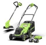 Greenworks 48V 36cm Cordless Brushless Lawnmower & 25cm Line Trimmer
