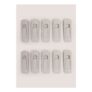 Grey 10 Pack Velvet Hanger Clips