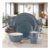 Grey Alivio 16-Piece Blue Glaze Porcelain Dinner Set