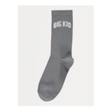 Grey Big Kid Slogan Matching Ankle Socks
