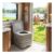 Grey HOMCOM 10L Portable Outdoor Toilet with 2 Detachable Tanks