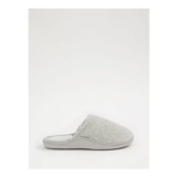 Grey Jersey Slip on Mule Slippers