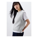 Grey Knitted Tank Top Grey XS