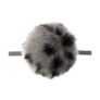 Grey Leopard Faux Fur Pom Pom