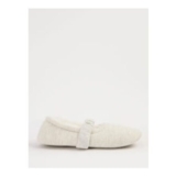 Grey Mary Jane Fur Lined Slippers