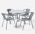 Grey Rattan 4 Seater Dining Set