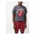 Grey & Red Rolling Stone Print Shortie Pyjamas