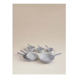 Grey Soft Grip 7 Piece Pan Set