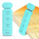 Gritin Book Light Rechargeable Reading Light Lamp Clip, 5 Brightness & Stepless Dimming, Long Lasting – Sold by Flying-Store / FBA