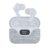 Groov-e Flex Buds True Wireless Earbuds, Active Noise Cancelling, Fabric Charging Case, 22hrs (Case) White