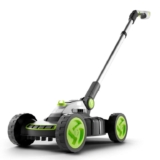 Gtech SLM50 Small Alloy Steel Lawnmower Cordless Electric Lightweight Grab and Go 2 Cutting Heights 5200 RPM 10 Inch Width 18 V