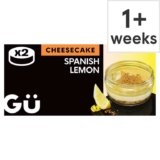 Gu Spanish Lemon Cheesecake Dessert (2 x 85g) / Caramelised Biscuit Cheesecake (2 x 82g) – Clubcard Price