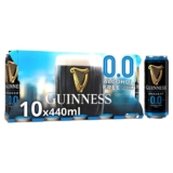 Guinness 0.0% Alcohol Free Draught Stout 10 x 440ml Cans (Clubcard Price)
