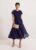 Gwen Textured Twist Neck Dress in Navy, sizes 6 – 26