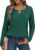 Gyabnw Long Sleeve Tops for Women UK Cotton Pleated T Shirt Casual Hollout Out V Neck Blouse Loose Fit