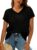 Gyabnw Womens Crochet Knit Top Cap Sleeve Loose Fit Summer Casual Wear Crochet knit texture, V neck, cap sleeves, hollow out mesh design, for summer days and casual outfits