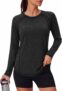 Gyabnw Womens Sports Top UPF 50 Sun Protection Long Sleeve Quick Dry Lightweight performance fabric for running yoga gym training hiking and other outdoor activities